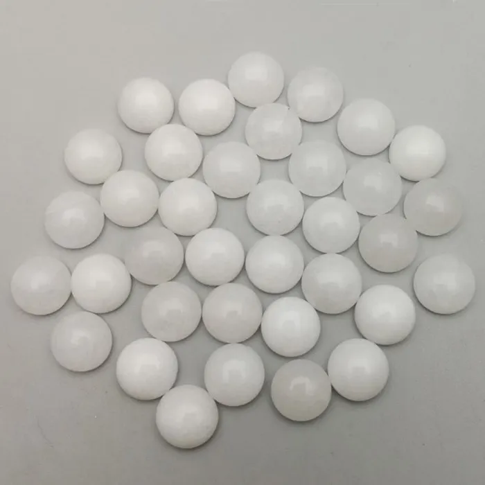 Cabujones redondos de piedras preciosas, cabujones de Jade blanco Natural, 6mm