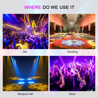 Projecteur de Scène Professionnel 550W à Tête Mobile, Haute Puissance RGBW 14 Couleurs, Stroboscope, Spot, Wash, Zoom DMX512 pour Discothèque, Théâtre, Club, Mariage