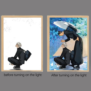 Luce Ambientale Creativa a Cartoni Animati, Decorazione per Camera da Letto, Luce Notturna, Dipinto Luminoso Anime, Poster di <span class=keywords><strong>Jujutsu</strong></span> <span class=keywords><strong>Kaisen</strong></span> per Regalo - Product Image 4