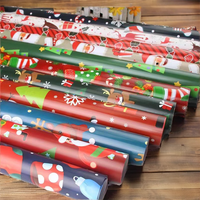 Wholesale Custom Christmas Floral Printed Single-Sided Gift Wrapping Paper Roll DIY Tissue Packaging Pulp Material Coating