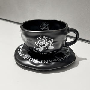 Tasses et soucoupes à café en céramique créatives et irrégulières, grande capacité pour la maison, style européen - Product Image 4