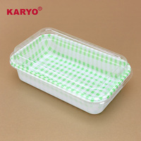 KARYO 1113/1114 Boîte à emporter en plastique jetable pour gâteau, sushi, sandwich, dessert, pique-nique en plein air, emballage