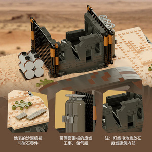 Xbert 66145 1739PCS Set <span class=keywords><strong>de</strong></span> Bloques <span class=keywords><strong>de</strong></span> Construcción <span class=keywords><strong>de</strong></span> la Fortaleza Subterránea Wasteland, Modelo MOC, Juguete Técnico <span class=keywords><strong>de</strong></span> Plástico, Regalo Moderno para Festivales - Product Image 5