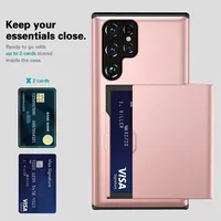 Étui pour Samsung Galaxy S25 S24 S23 S21 FE S22 Ultra Plus S25 Edge A56 A55 A16 A36 5G avec porte-cartes, coque de téléphone antichoc