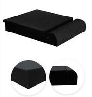 Éponge Studio Noir Moniteur Haut-Parleur Isolation Absorption Mousse Acoustique Antidérapant Absorbant les Chocs Subwoofer Insonorisation Pad