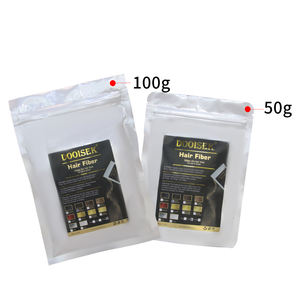 25g/50g/100g מותג פרטי קרטין שיער בניין סיבי שחור בלונד חום צבעים OEM שיער סיבי מילוי תיק - Product Image 4