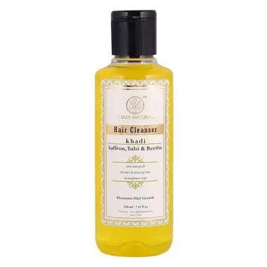 Khadi Natural Saffron, Tulsi & Reetha hair Cleanser- herbal shampoo- 210 ml