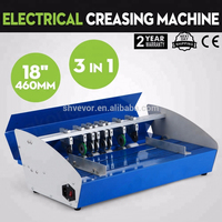 Nouvelle machine à plier le papier électrique 3 en 1 de 18 pouces, marque Mitsubishi PLC, rainureuse, perforatrice, plieuse