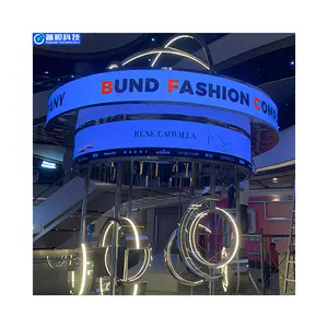 Hot-Sale Flexible Soft Panel 360 Degree Cylindrical Circular Led Display Screen Collapsible Flexible Led Display