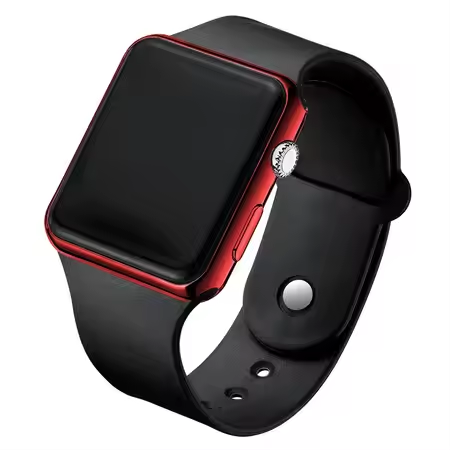 Fashion square LED Electronic Watch Student Adult Light-emitting Electroplated Electronic Watch