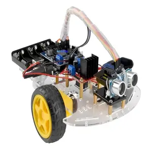 Kit Robot mobil pintar 2WD/4WD, mobil pelacak untuk pendidikan pemula UNO, mainan Puzzle pemrograman, Kit sasis mobil DIY
