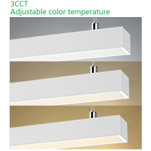 Lampe suspendue linéaire en aluminium pour usage commercial, lumière linéaire LED, 1,2 m, 2 m, forme rectangulaire moderne, lumière LED à encastrer connectable, supermarché - Product Image 5