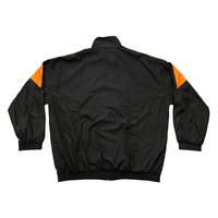 Veste coupe-vent noire et orange avec logo personnalisé - Réversible, imperméable, respirante, à capuche, décontractée, streetwear d'hiver, vêtement d'extérieur, fermeture éclair intégrale