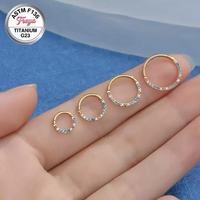 ASTM F136 Titanlegierung Bunter Zirkon Nasenring Implantatqualität G23 Septum CZ Ohr Daith Helix Ringe Körperschmuck