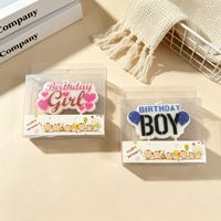 Bougies de gâteau en cire de paraffine pour anniversaire fille et garçon - Écologiques et non toxiques pour la fête prénatale et la révélation du sexe lors des fêtes d'anniversaire
