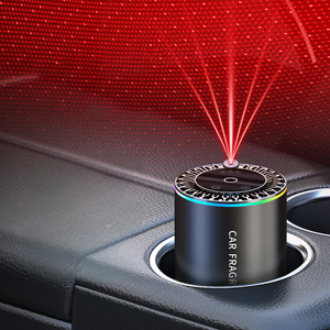 Diffuseur de voiture portable de haute qualité 50 ml en alliage et plastique, alimenté par USB, avec éclairage rythmique et longue durée d'aromathérapie - Product Image 1