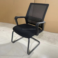 Chaise de bureau moderne et confortable avec soutien lombaire, siège en éponge, dossier en tissu, chaise de travail réglable en acier