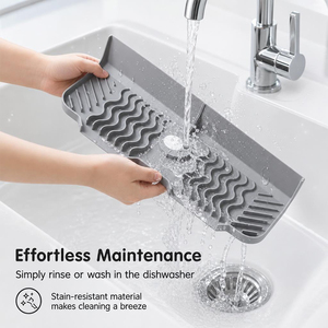 Tapis anti-éclaboussures durable pour robinet de cuisine, protège-éclaboussures en silicone pour évier de salle de bain, protection contre les gouttes et le drainage - Product Image 2