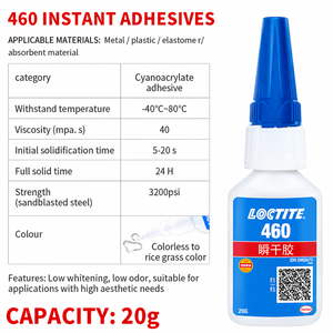 Adhesivo Instantáneo Original LOCTITE 401 406 460 495 496 403, Pegamento Industrial <span class=keywords><strong>de</strong></span> <span class=keywords><strong>Cianoacrilato</strong></span> - Product Image 6
