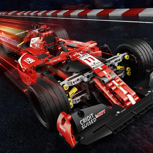 Modèle réduit de voiture de sport <span class=keywords><strong>Puzzle</strong></span> Blocs de construction Formula Racing Ensemble cadeau d'ornements et de jouets en plastique - Product Image 1