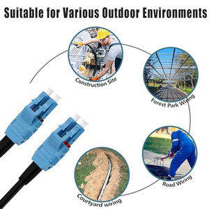 Cavo in Fibra Ottica per Esterni FLYPROFiber 30M/98ft OS2 LC LC, Cavo Armato Duplex 9125 Uniboot, Jumper in Fibra Monomodale 1G1, OEM ODM - Product Image 4