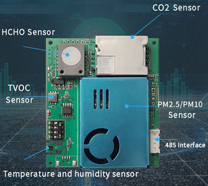 โมดูลเซ็นเซอร์ตรวจวัดคุณภาพอากาศ SENTECH YYS M701 7-in-1 ความละเอียด 1 กรัม/ตารางเมตร วัดอุณหภูมิ ความชื้น พร้อมพอร์ตส่งข้อมูล UART/RS485 สำหรับการตรวจสอบคุณภาพอากาศภายในอาคาร - Product Image 6