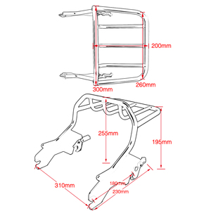 แร็คกระเป๋าด้านหลังรถมอเตอร์ไซค์,อุปกรณ์เสริมมอเตอร์ไซค์สำหรับ <span class=keywords><strong>Harley</strong></span> Softail Sport Glide FLSB <span class=keywords><strong>Low</strong></span> <span class=keywords><strong>Rider</strong></span> FXLR 2018 2019 <span class=keywords><strong>2020</strong></span> - Product Image 6