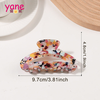 Pinces à cheveux personnalisées avec logo, motif écaille de tortue rétro, en PVC, creuses, disponibles en plusieurs couleurs
