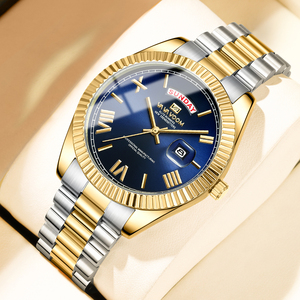 Reloj de Diseño para Hombre, Automático, Mecánico, con Doble Calendario, Brazalete Dorado, Estilo Lujoso - Product Image 4