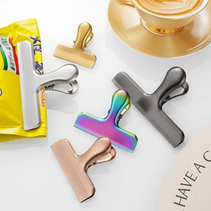 Clip à sac en métal pour cuisine, maison, bureau, fermeture hermétique, clips alimentaires en acier inoxydable, clip à chips avec logo personnalisé - Product Image 3