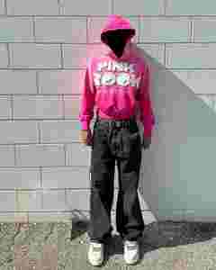 Streetwear surdimensionné personnalisé unisexe recadrée Boxy Fit en détresse broderie Applique Logo Patch à capuche hommes - Product Image 4