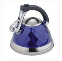 Bouilloire de cuisson en acier inoxydable de 3 litres avec poignée ergonomique, fonction sifflet, ébullition rapide, essentiel de cuisine, bonne prise en main, compatible induction