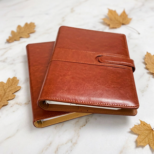 Custom Size Printing PU Leather Notebook A4 A5 A6 Daily Weekly Budget Journal Business Office Binder Notebook - Product Image 1