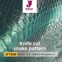 Cuir synthétique PVC de haute qualité, 1,4 mm, effet serpentin découpé au couteau, écailles distinctes, imitation réaliste, résistant à l'abrasion