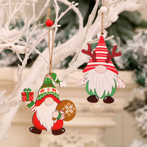 4-pack of wooden <b>Christmas</b> faceless old man figurines, <b>Christmas</b> tree ornaments, <b>Christmas</b> decorations - Product Image 2