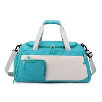 Sac de sport de voyage personnalisé OEM ODM, sac de week-end étanche avec compartiment à chaussures, poche humide, sac fourre-tout de sport en gros pour hommes et femmes