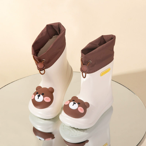 Botas de Lluvia Impermeables para Niños con Logotipo Personalizado, Puño Ajustable de Nailon, Lindas Botas de Jardinería para Niños de PVC EVA Antideslizantes - Product Image 2