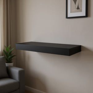 Étagère murale flottante noire 15,7x9,1x1,5 pouces en MDF, étagère de présentation pour salon, design minimaliste - Product Image 2