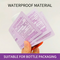 Su Geçirmez Kozmetik Etiketi, Kendinden Yapışkanlı Etiketler, Tuvalet Malzemeleri Şişeleri ve Makyaj Kavanozları için Kitapçık Etiket, Paketleme için Sticker Etiket