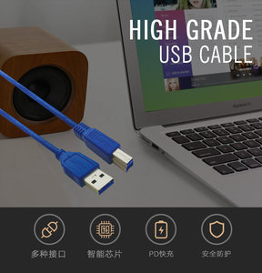 Vente en gros d'usine de câble d'alimentation USB 3.0 B mâle câble Roline en PVC doré pour imprimante de données en tailles 1m 2m 3m 5m - Product Image 4