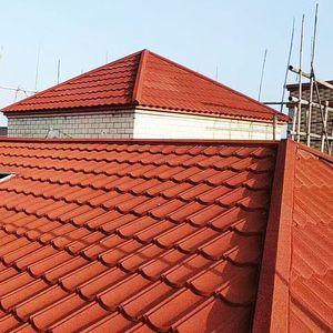 Кровельная плитка из синтетической смолы колониального типа, испанская плитка, гофрированная простая плитка, термостойкая для отелей, виллы, оптовая цена - Product Image 1