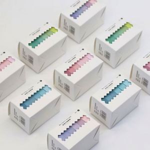Students Hand Account Self-Adhesive Rainbow Candy-Colored Tape 6 <b>Rolls</b>/<b>Box</b> for Decoration DIY Diary Office School Stationery - Product Image 1