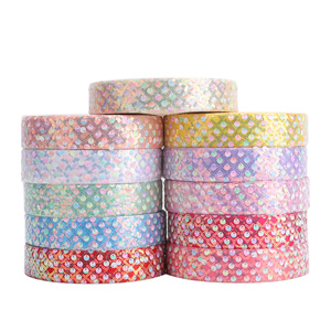 رقائق معدنية مطبوعة على شريط Grosgrain 50 ياردة/لفة - Product Image 1