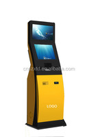 Kiosque de billetterie intérieur à double écran au design élégant, écran tactile intelligent multipoint 10 points, contrôle électronique de la stabilité
