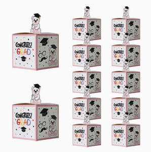 DAMAI Square Animal Graduation Cap <b>Candy</b> <b>Box</b> Decorative Paper Gift <b>Box</b> for Student Farewell Graduation Ceremony Souvenirs - Product Image 3