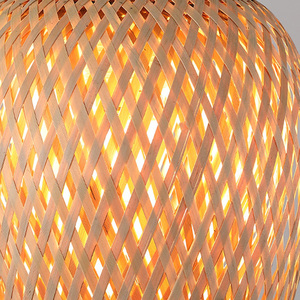 Luminaire suspendu en rotin de bambou de style nordique moderne, luminaire rond en osier pour la décoration de la maison, cuisine, salle à manger - Product Image 3