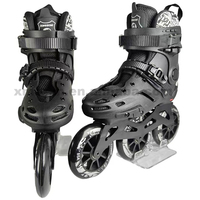 Patins à roulettes de slalom professionnels Fengquan 2025 personnalisés à 3 roues en PU, cadre en aluminium CNC bicolore