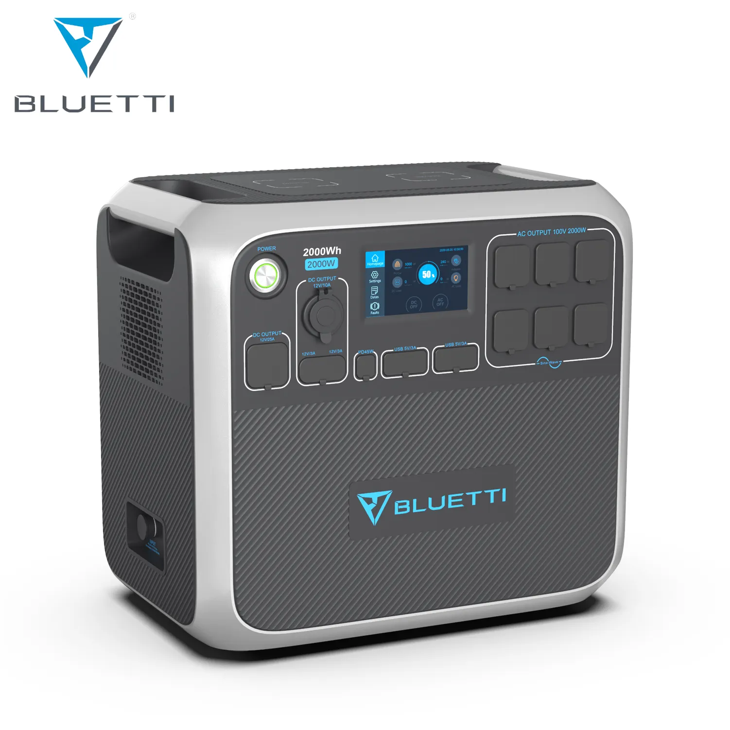 BLUETTI Backup Battery Pack Portable Power Station AC200P 2000W 2000Wh Solar Generator with 6 2000W Peak 4800W AC Outlet