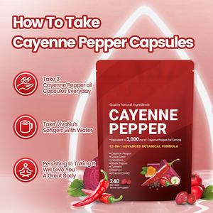 Suministro de Fábrica: Pimienta de Cayena, Fórmula Botánica Avanzada 12 en 1, Refuerzo Inmunológico con Vitamina D3+K2, Cápsulas Blandas de Pimienta de Cayena - Product Image 2