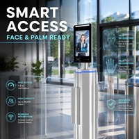 Torniquete cilíndrico de velocidad con reconocimiento facial y de palma para control de acceso peatonal y sistema de barrera de seguridad